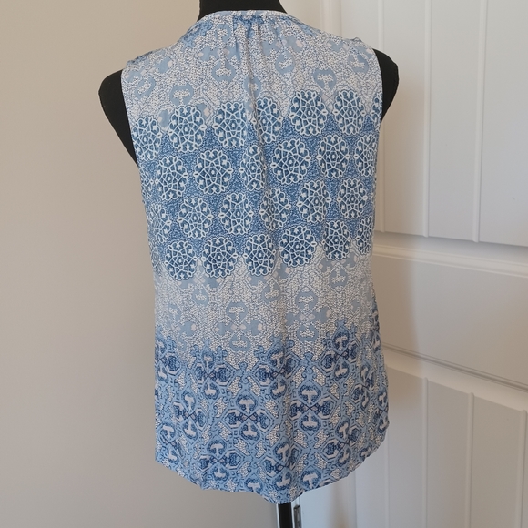 Crosby. Sleeveless Boho Blouse Top Women's Sz Small - Picture 3 of 7